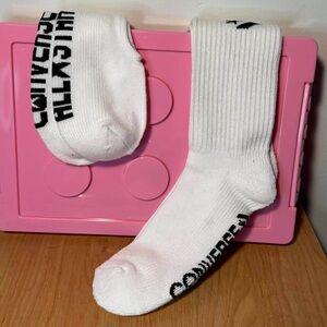 Converse All-star set of White Crew Socks and no-show ankle socks